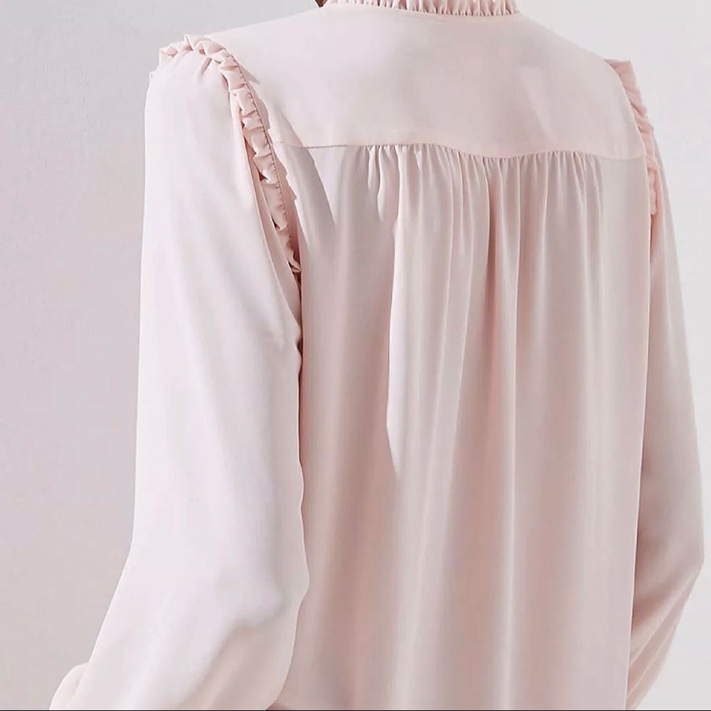 LOFT | Smocked Ruffled Blouse Top - Picture 6 of 6